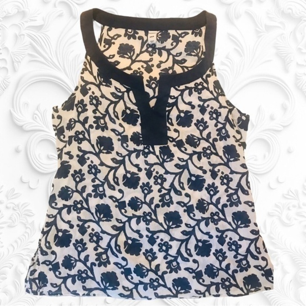 100% Cotton Sleeveless Block Printed 100% Cotton Racer Back Top M NWOT
